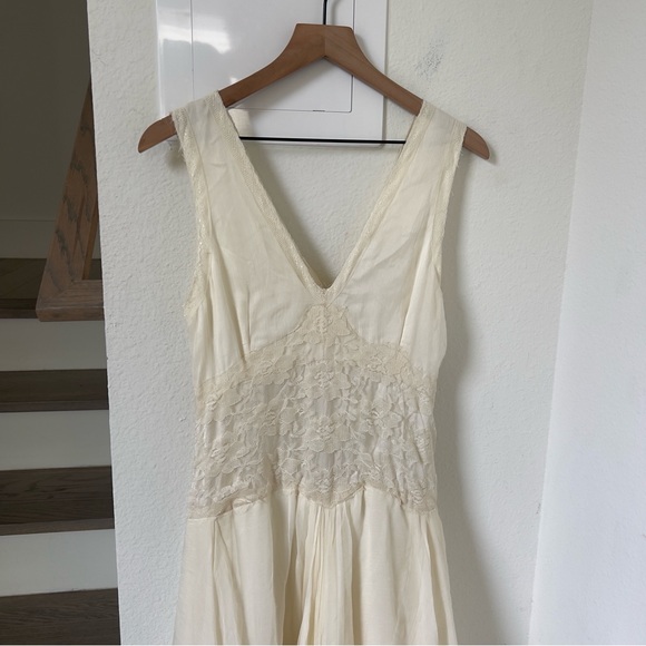 NWT Free People Nigel Preston Wunderlust Midi Dress in Cream - Picture 6 of 11